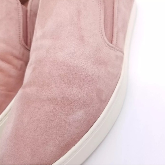 Vince Pink Suede Slip-On Sneakers - Picture 6 of 11